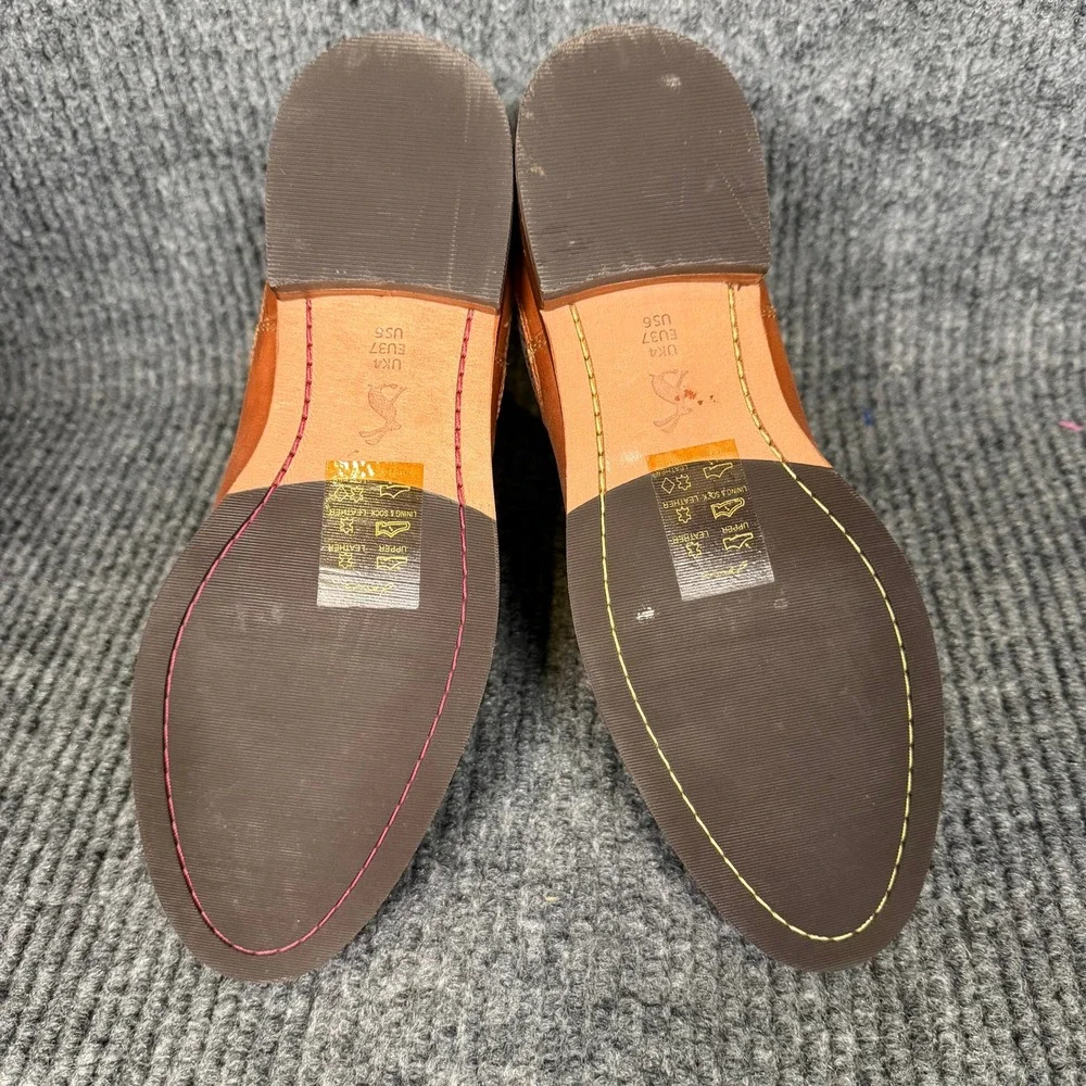 Joules Chelsea Boots UK 4 EU 37 US 6 Tan Leather Pull On Minimalist Casual India